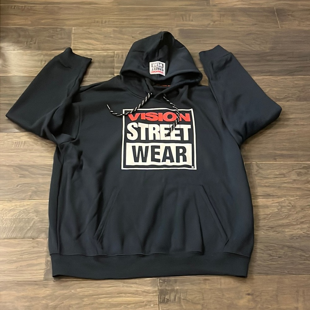 Vision Street Wear VSW Hoodie Sweatshirt skate skateboard Navy Blue new Mens XL